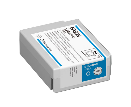 Epson ColorWorks C4000 Cyan Ink Cartridge - SJIC41P(C) / SKU: C13T52L220