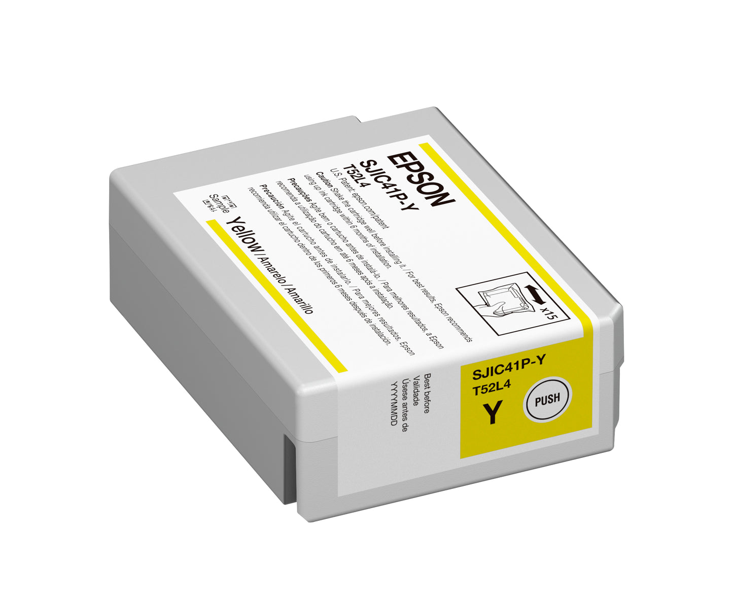 Epson ColorWorks C4000 Yellow Ink Cartridge - SJIC41P(Y) / SKU: C13T52L320